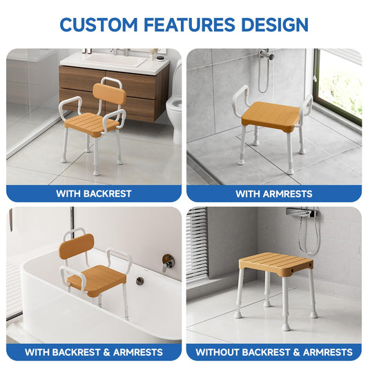 Loyoda Aluminium With Arms & Back Shower Chair - Brown