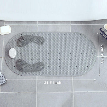 Generic Pumice Stone Foot Scrubber Non-Slip Oval Bath Mat
