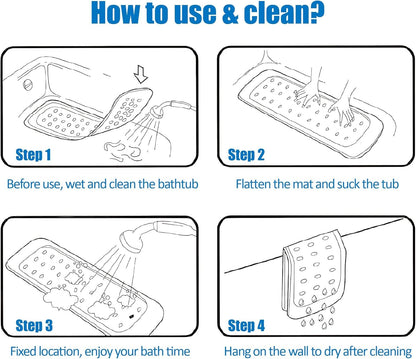 Generic Pumice Stone Foot Scrubber Non-Slip Oval Bath Mat