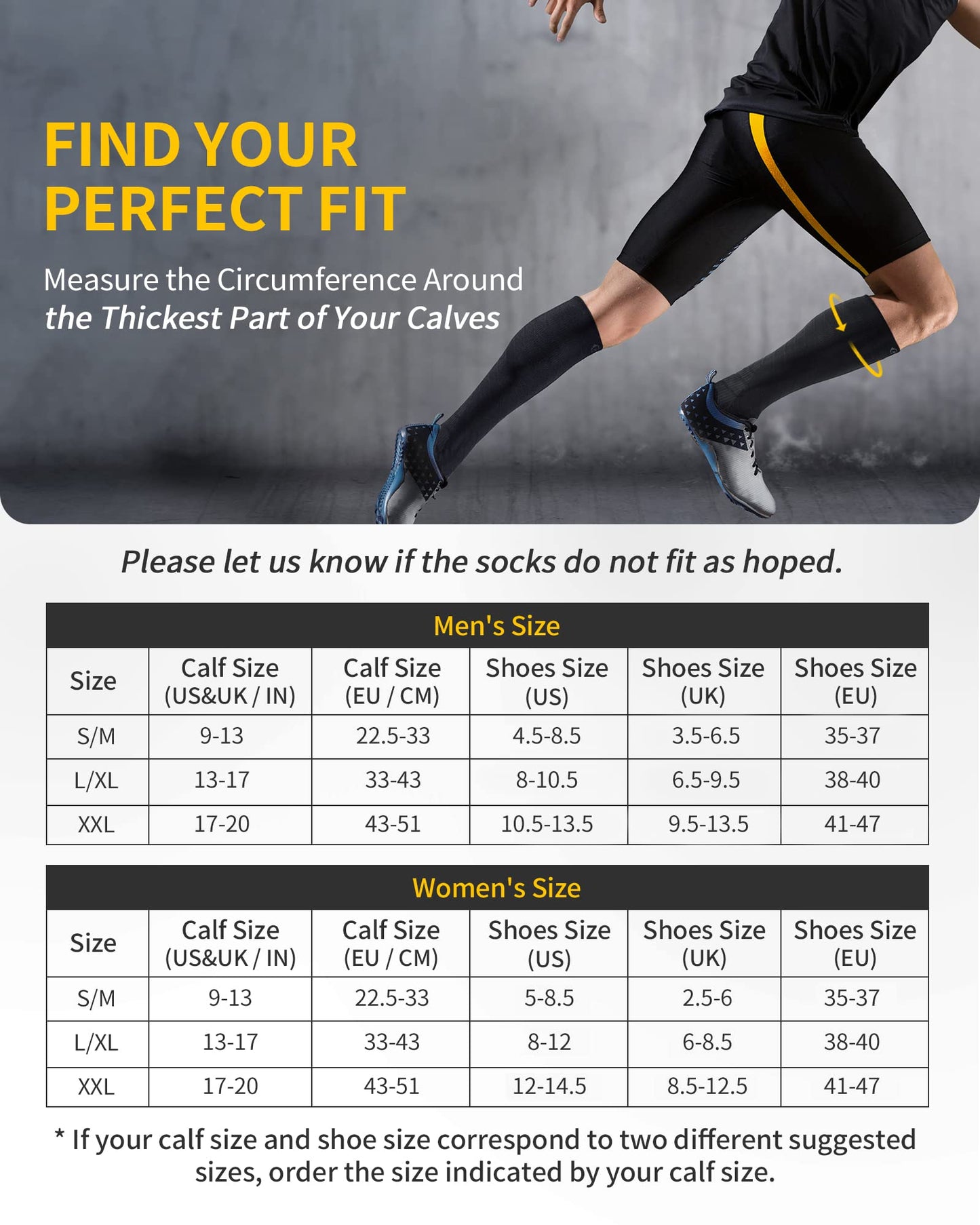 CAMBIVO Compression Socks 20-30 mmHg - Unisex - 2 Pairs