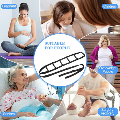 Pull Up Assist Bed Ladder,Bed Ladder Assist with Handle Strap,Sit Up Helper Bed Assistance for Elderly, Senior, Injury Recovery Patient, Pregnant, Handicap
