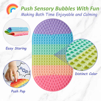 joiyota Silicone Non-Slip 27x15Inches Baby Bath Mat