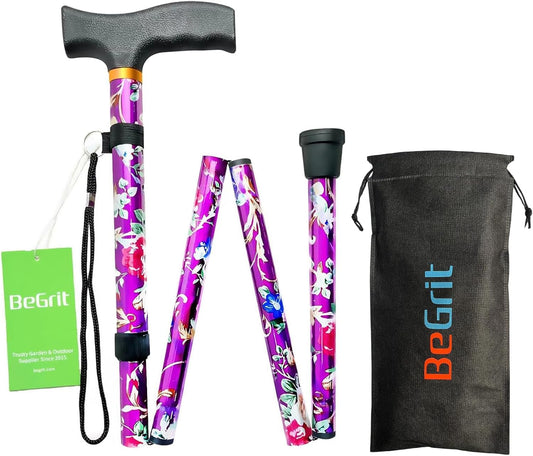 BeGrit Folding Adjustable Collapsible Walking Stick