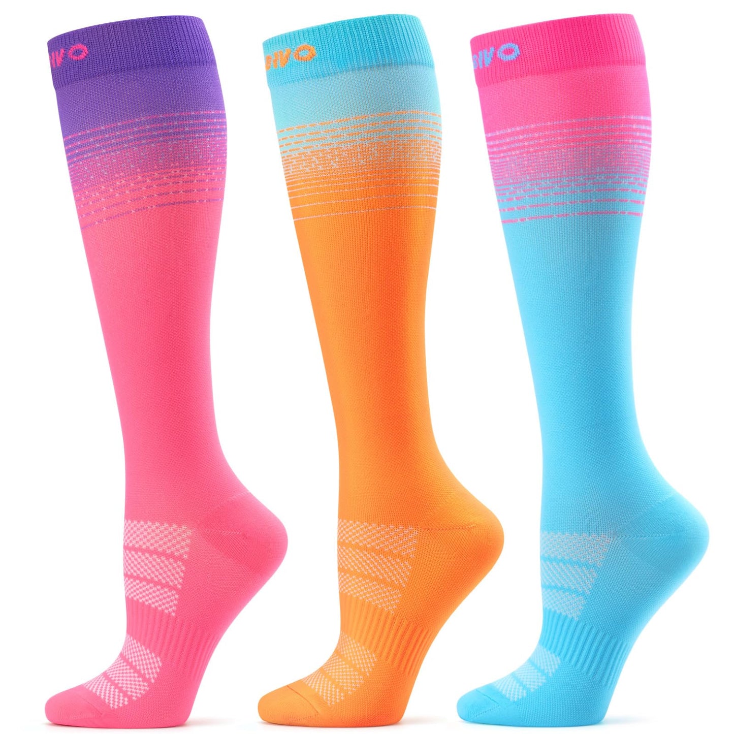CAMBIVO Compression Socks Women 15-20 mmHg Graduated - 3 Pairs