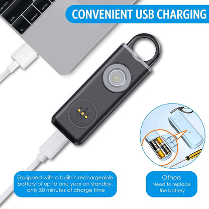 AMIR Personal Alarm Keychain for Women Safety - Loud 130 dB Siren with Strobe Light and Carabiner - Helps Women, Children, Men, Seniors, Elderly Emergency Call