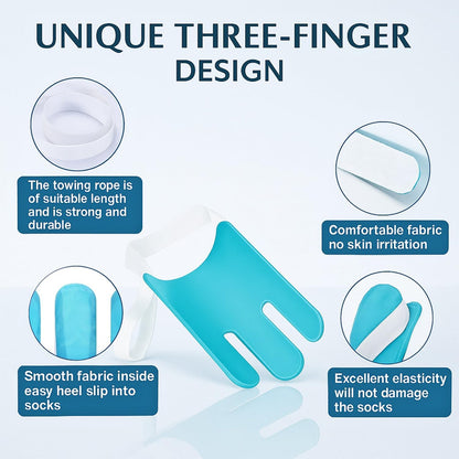 Sock Aid - Easy to Use Flexible Compression Sock Helper for Elderly, Seniors, Disabled, and Pregnant Women - Non-Slip, Universal Fit, Soft Grip, Suitable for Daily Living, Easy On and Off - Fengea