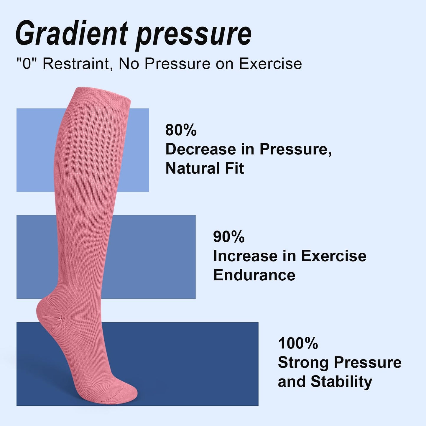 Tobpob Compression Socks 15-20 mmHg Graduated - Unisex - 2 Pairs