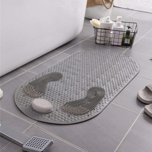 Generic Pumice Stone Foot Scrubber Non-Slip Oval Bath Mat