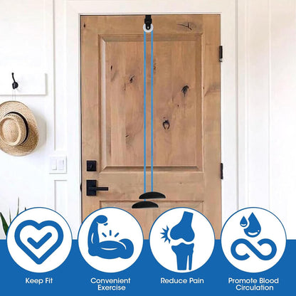 Shoulder Pulley Over the Door, Shoulder Exercise Pulley Physiotherapy for Shoulder Rehab, Rotator Cuff Exerciser, Arm Rehabilitation Exercise for Injury Rehab, Stretching, Recovery (Blue)
