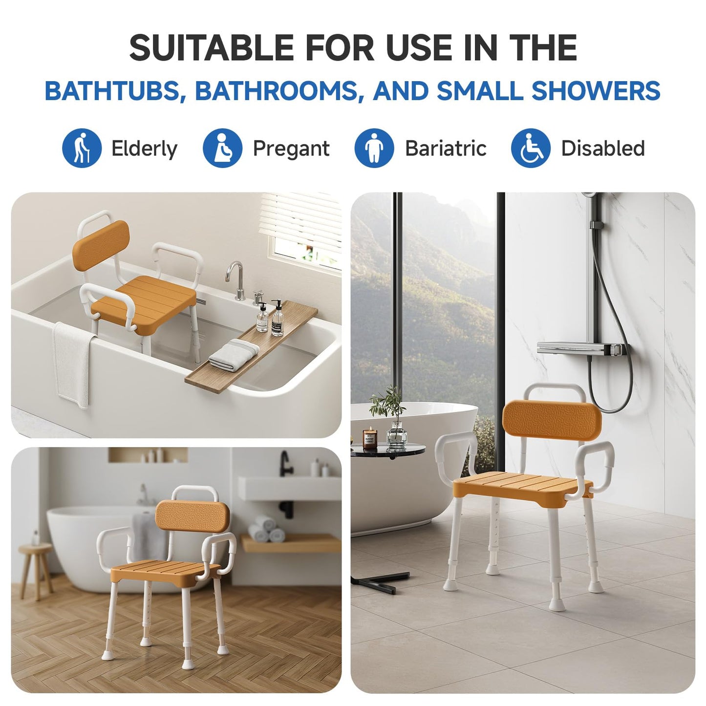 Loyoda Aluminium With Arms & Back Shower Chair - Brown