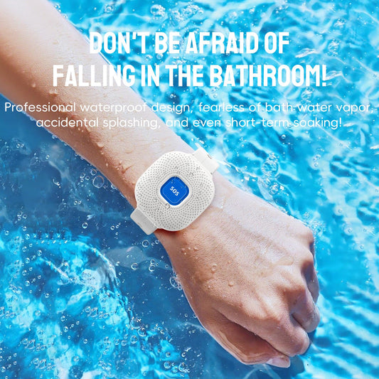 UanTii Waterproof Smart SOS Bracelet Tuya WiFi Emergency Alert SOS Watch for Elderly Fall Alarm SOS Call Panic Button