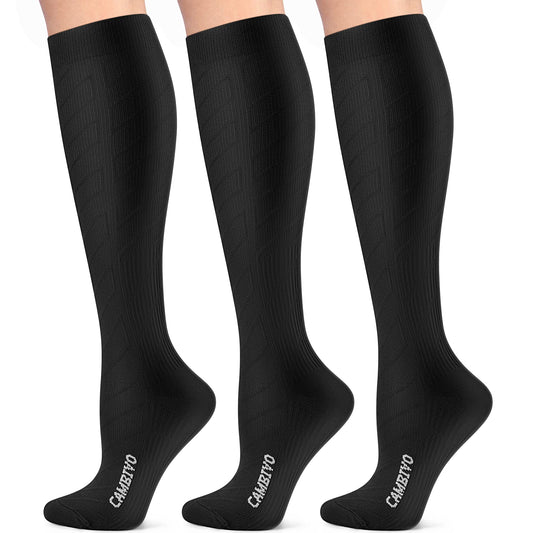 CAMBIVO Compression Socks 20-30 mmHg Graduated - Unisex - 3 Pairs