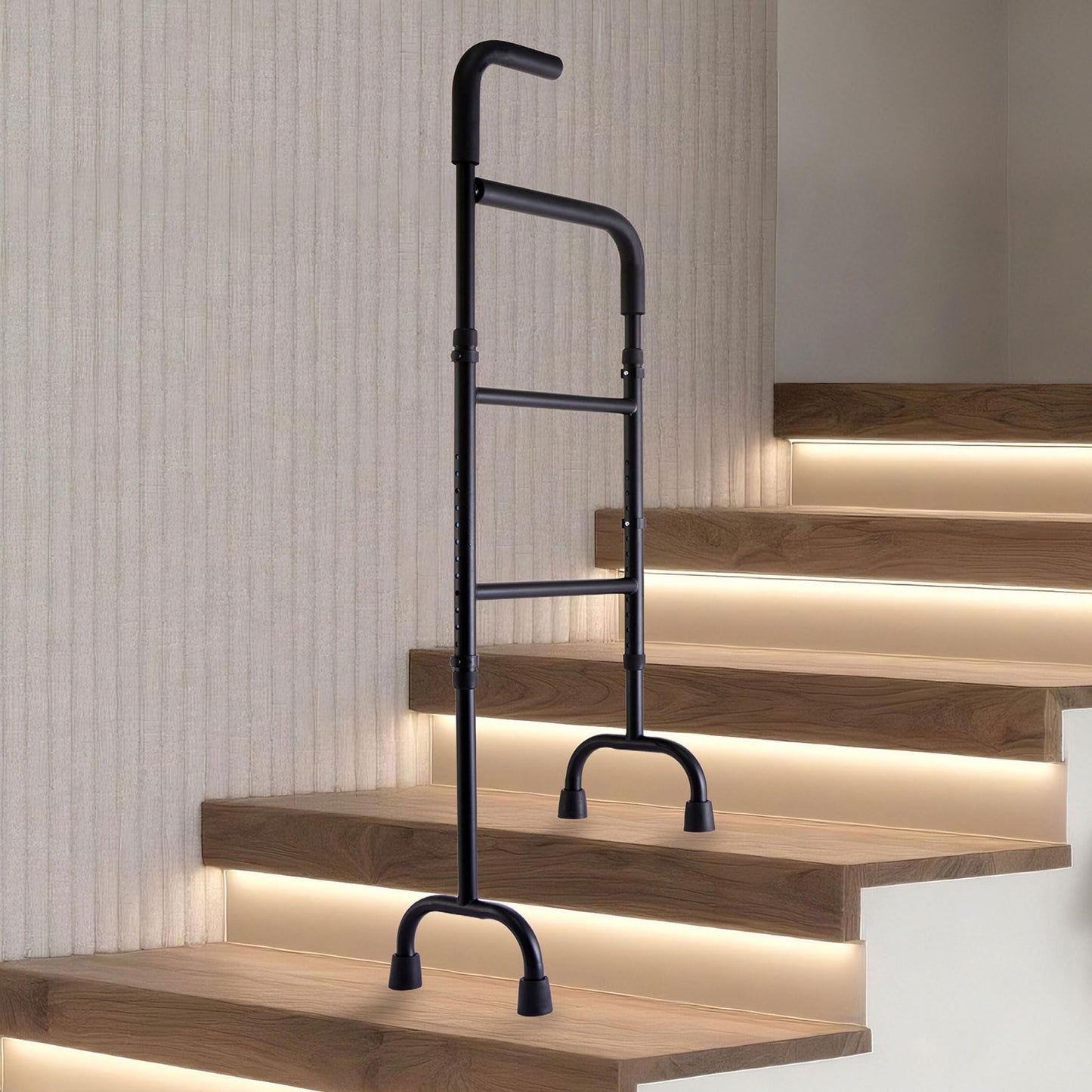 ZczCjWq 13-Level Adjustable Slip-Resistant Stair Climbing Cane