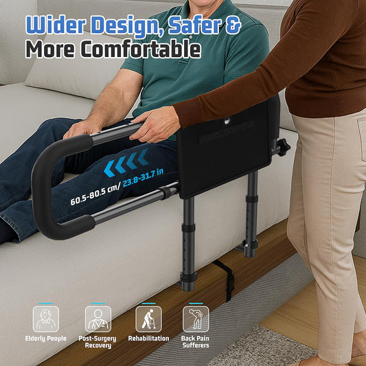 OPAFOBEF Adjustable Non-Slip Tool-Free Bed Assist Rail