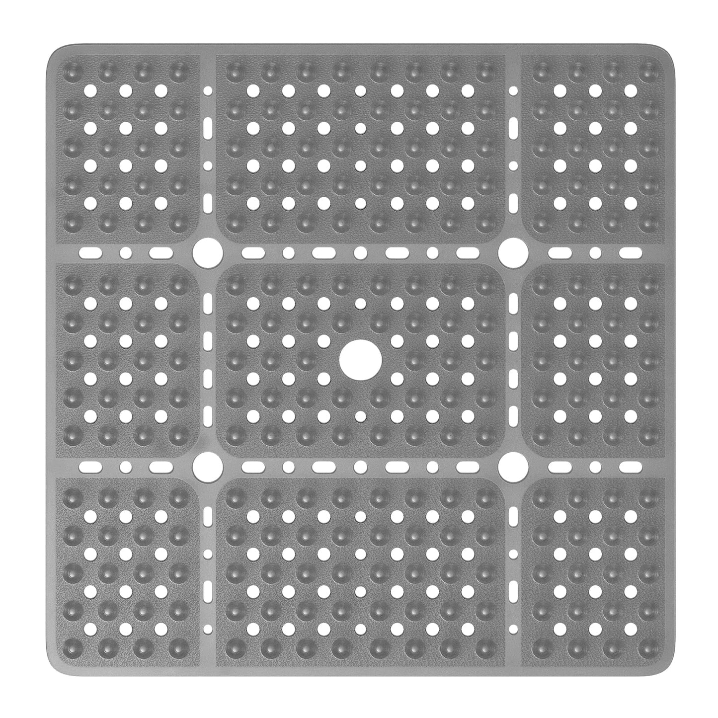 XIYUNTE Non-Slip Anti-Mould Machine Washable 70x70cm Shower Mat - Grey