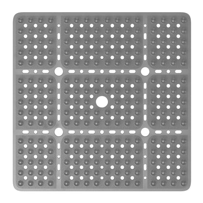 XIYUNTE Non-Slip Anti-Mould Machine Washable 70x70cm Shower Mat - Grey