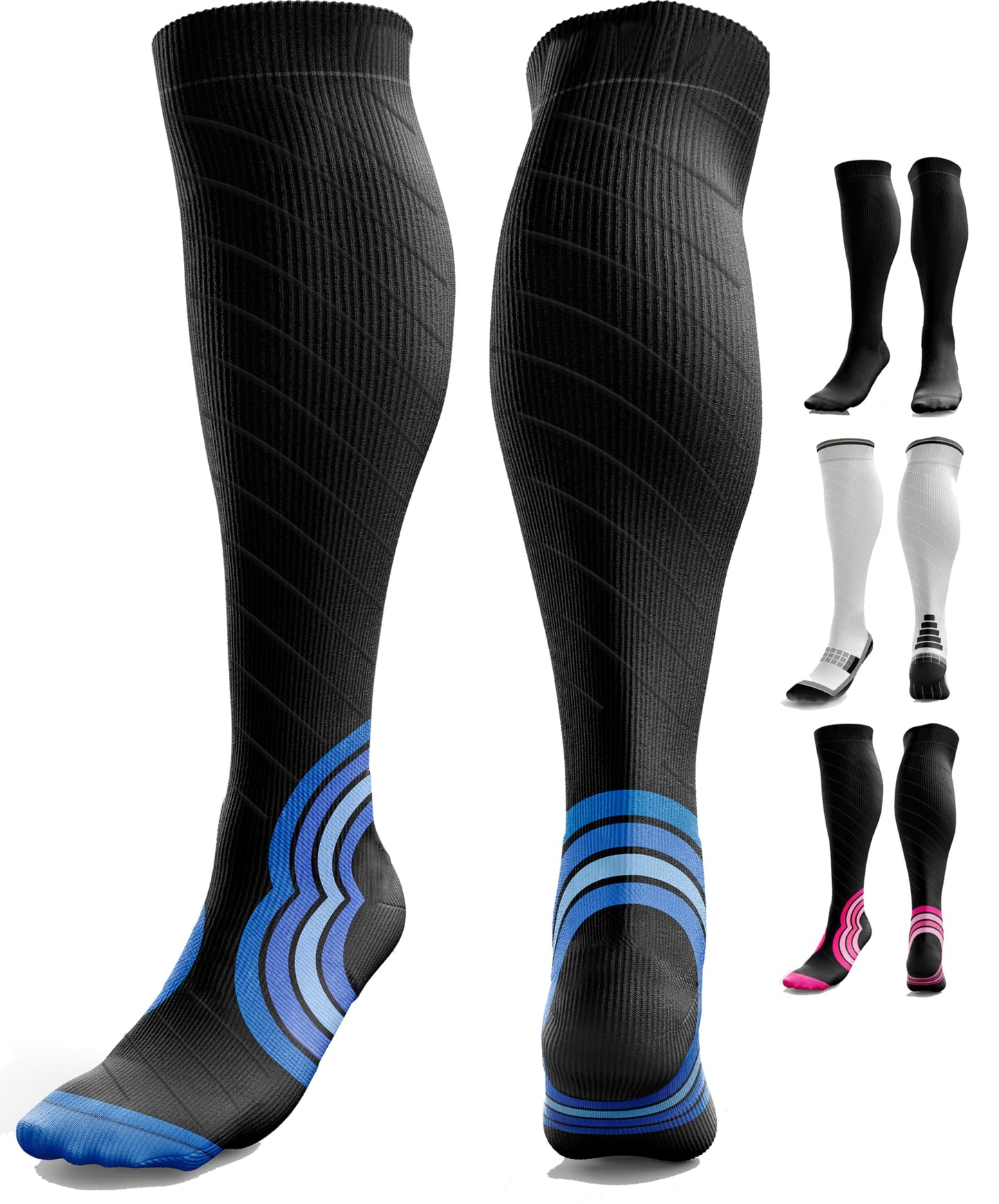 aZengear Compression Socks 20-30 mmHg Seamless Knee-High - Unisex