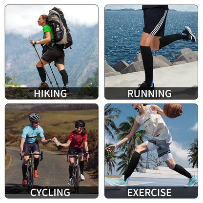 EYMOE Compression Socks 15-20 mmHg Support Stockings - Unisex - 2 Pairs
