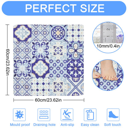 Tehyda PVC Loofah Soft Non-Slip 60x60cm Shower Mat
