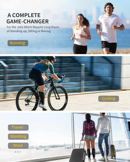 CAMBIVO Compression Socks 20-30 mmHg - Unisex - 2 Pairs