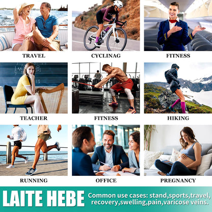 Laite Hebe Compression Socks Athletic Graduated - Unisex - 3 Pairs