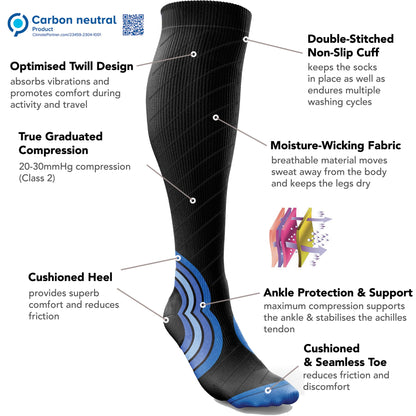 aZengear Compression Socks 20-30 mmHg Seamless Knee-High - Unisex