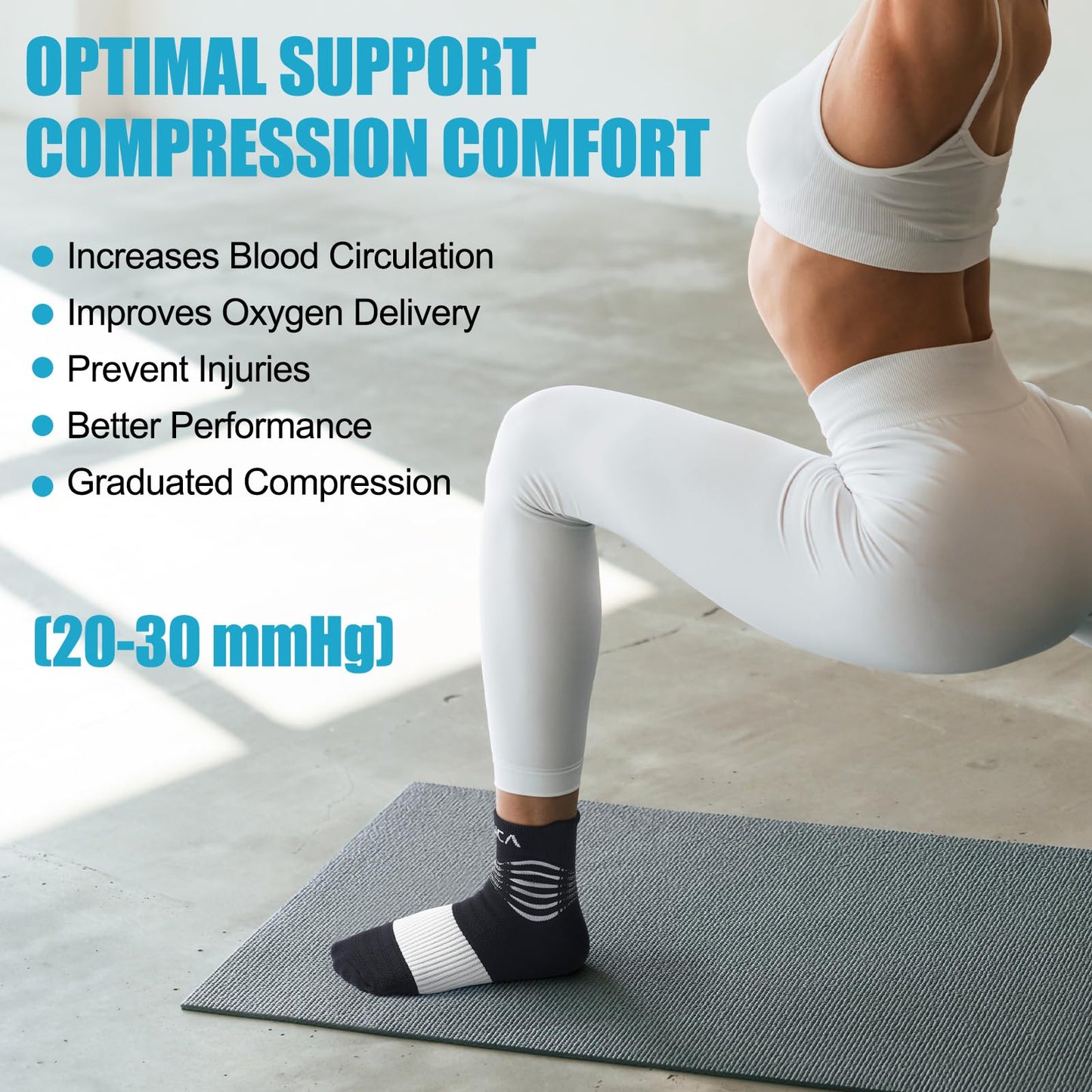 NEENCA Medical Compression Socks 20-30 mmHg Ankle Support - Unisex