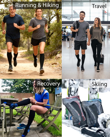 aZengear Compression Socks 20-30 mmHg Seamless Knee-High - Unisex